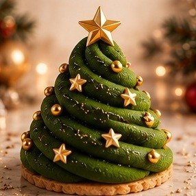 Stampo in silicone di Natale Alberello: il dolce finito