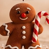 Stampo in silicone di Natale Omino di marzapane: il dolce finito